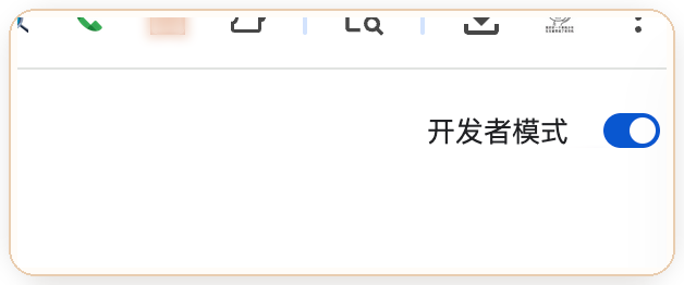开启开发者模式示意图